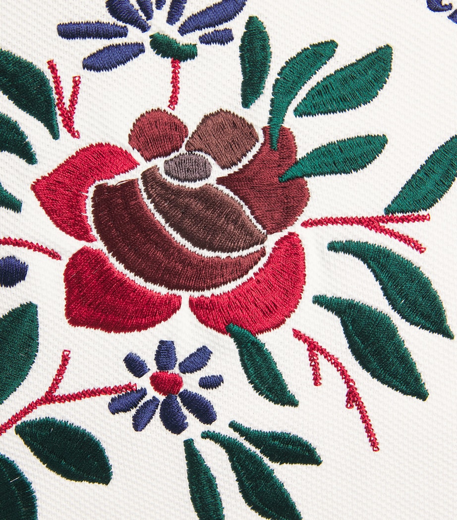 Drôle De Monsieur Mens Cotton Piqué Embroidered Shirt Off White Image 6