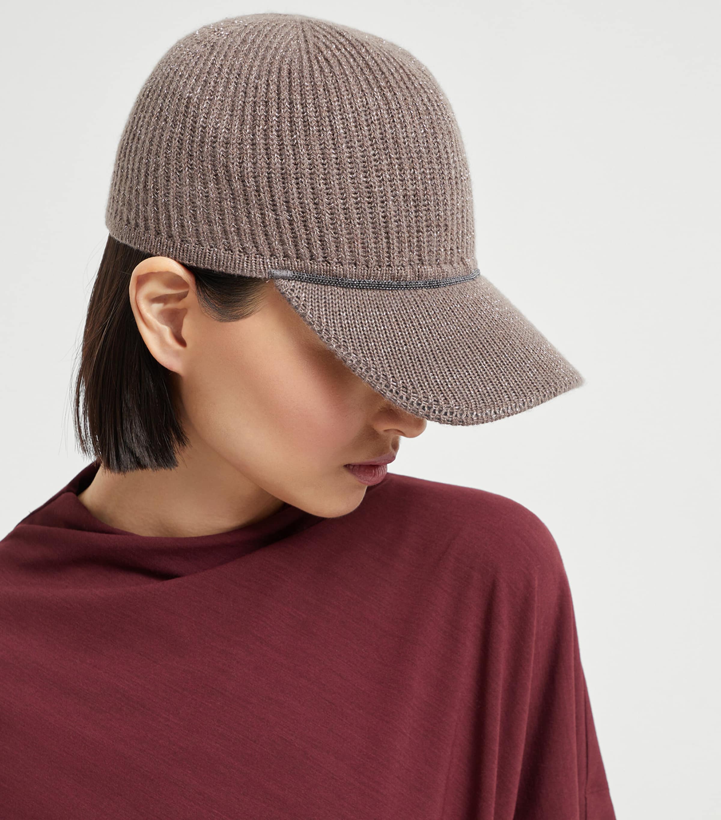 Cashmere-Blend Monili Baseball Cap CEH01 Image 2