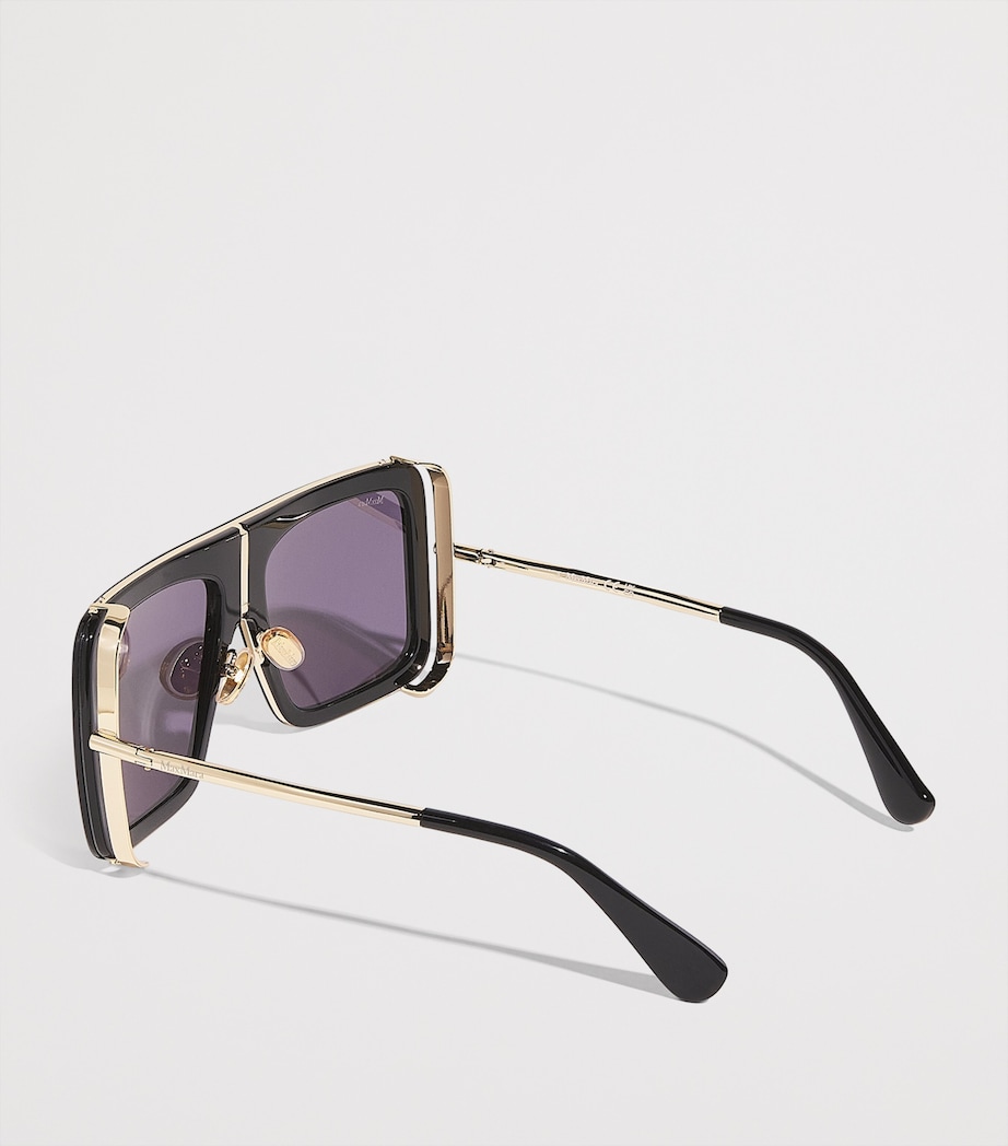 Acetate Square Sunglasses BLACK Image 3
