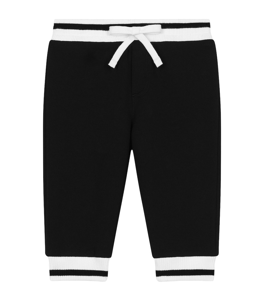 Dolce&Gabbana Kids Cotton Jersey Trousers (3-30 Months) Black Image 1