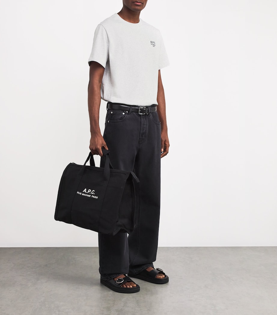 Cotton Logo T-Shirt GREY/BLACK Image 2