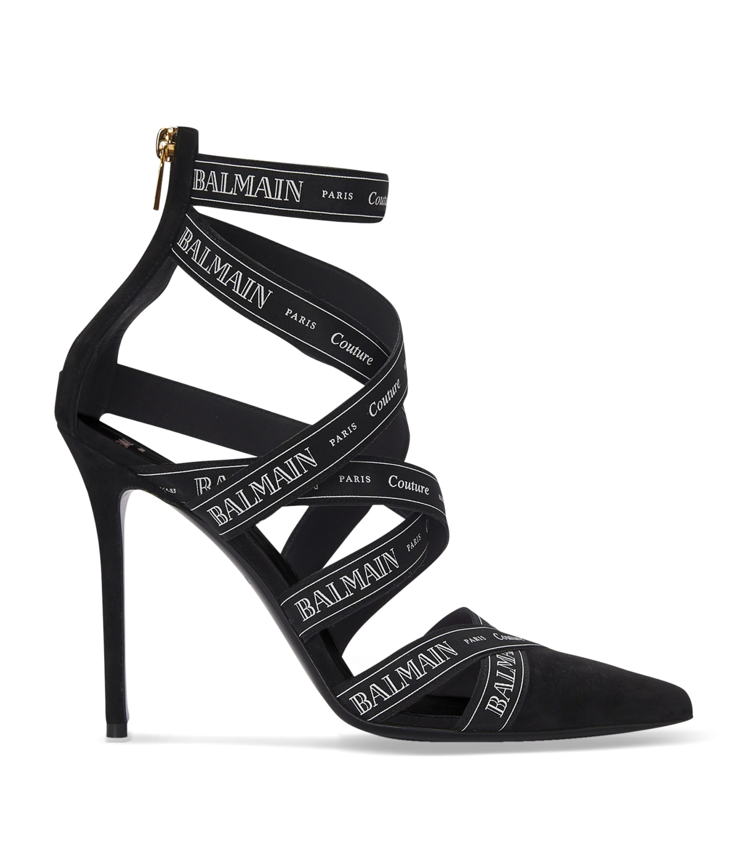 Balmain Couture 95 Ribbon Pumps In Black