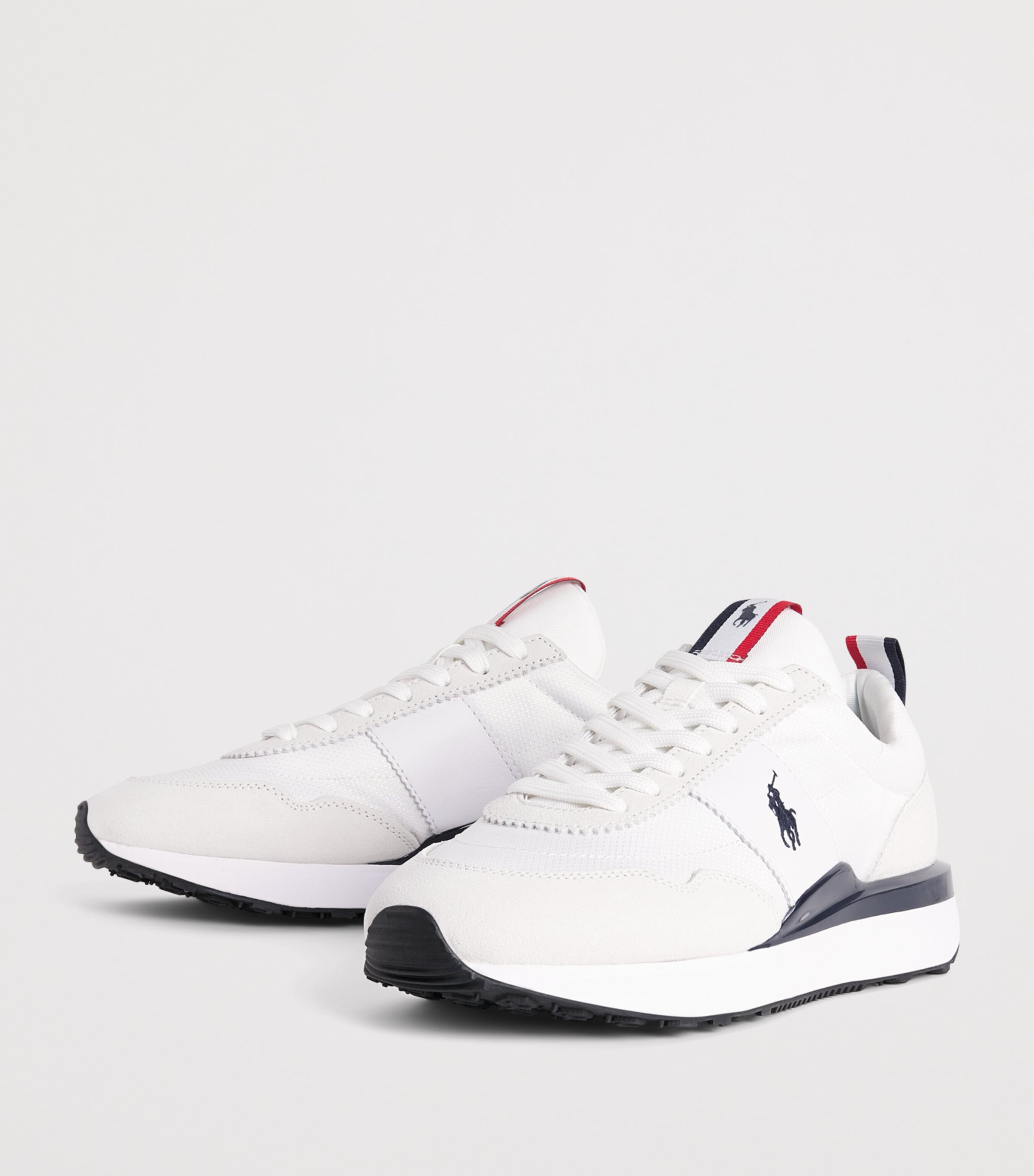 Polo Ralph Lauren Leather-Blend Train 89 Sneakers White/navy/red Image 3