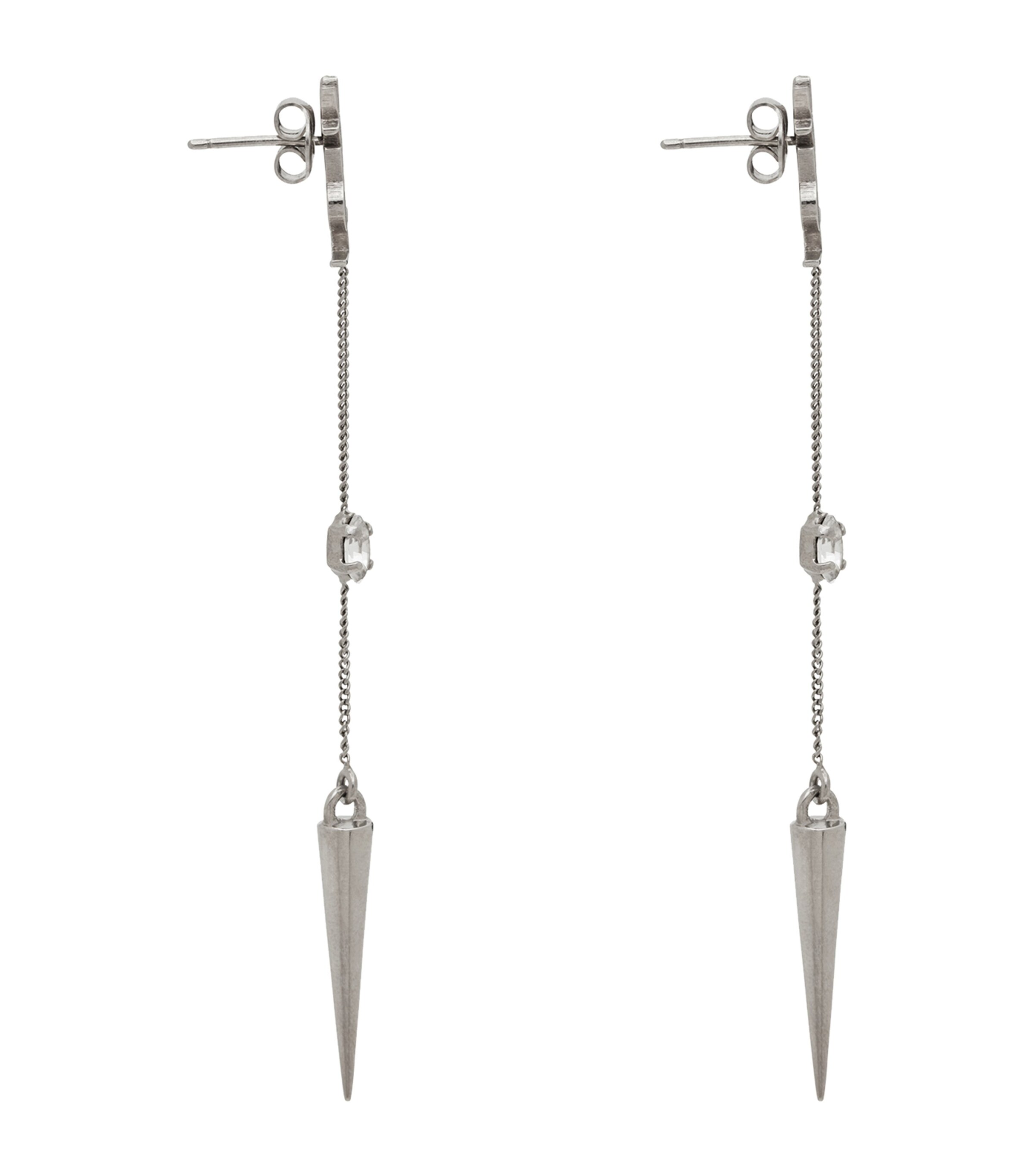 Saint Laurent Logo Spike Earrings Image 3