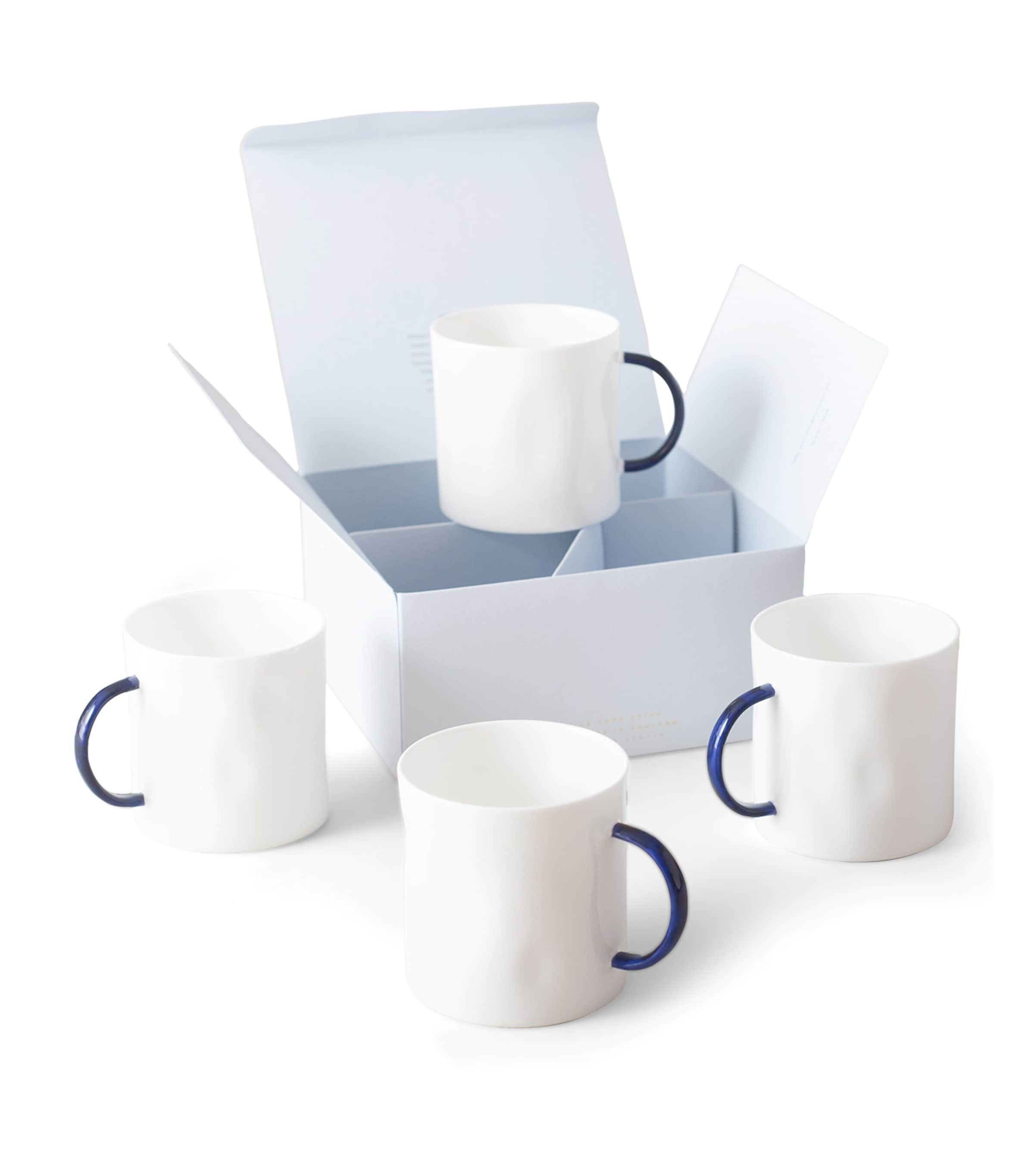 Set of 4 Cobalt Tea Mugs COBALT (BLUE) Image 3