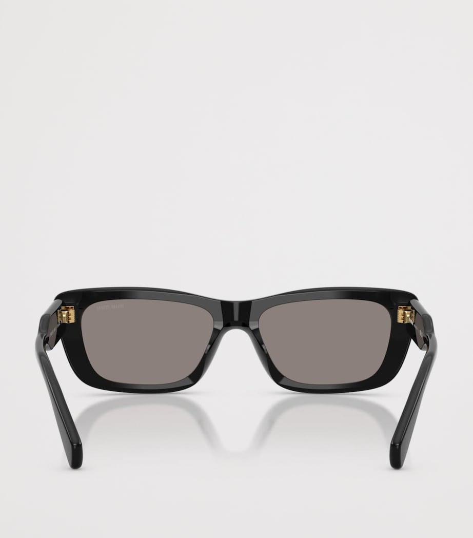 Miu Miu Acetate Rectangle Sunglasses Black Image 4