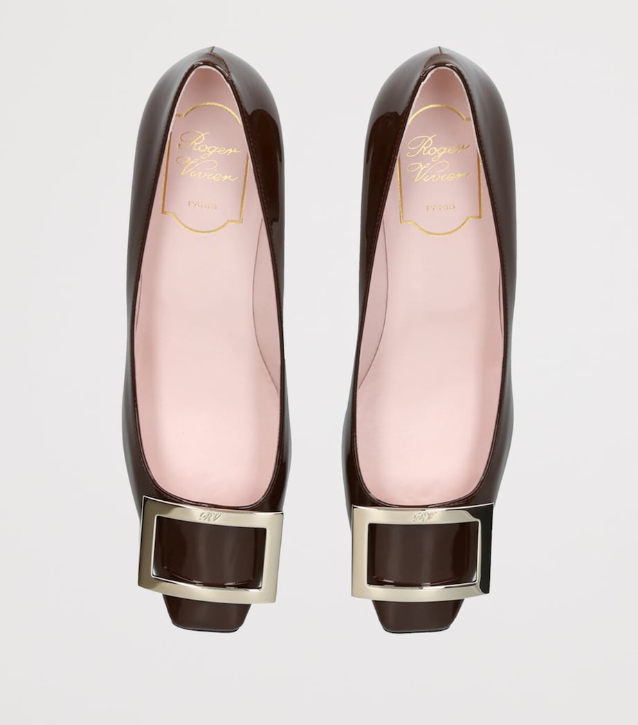 Patent Leather Belle Vivier Trompette Pumps 45 BROWN Image 4