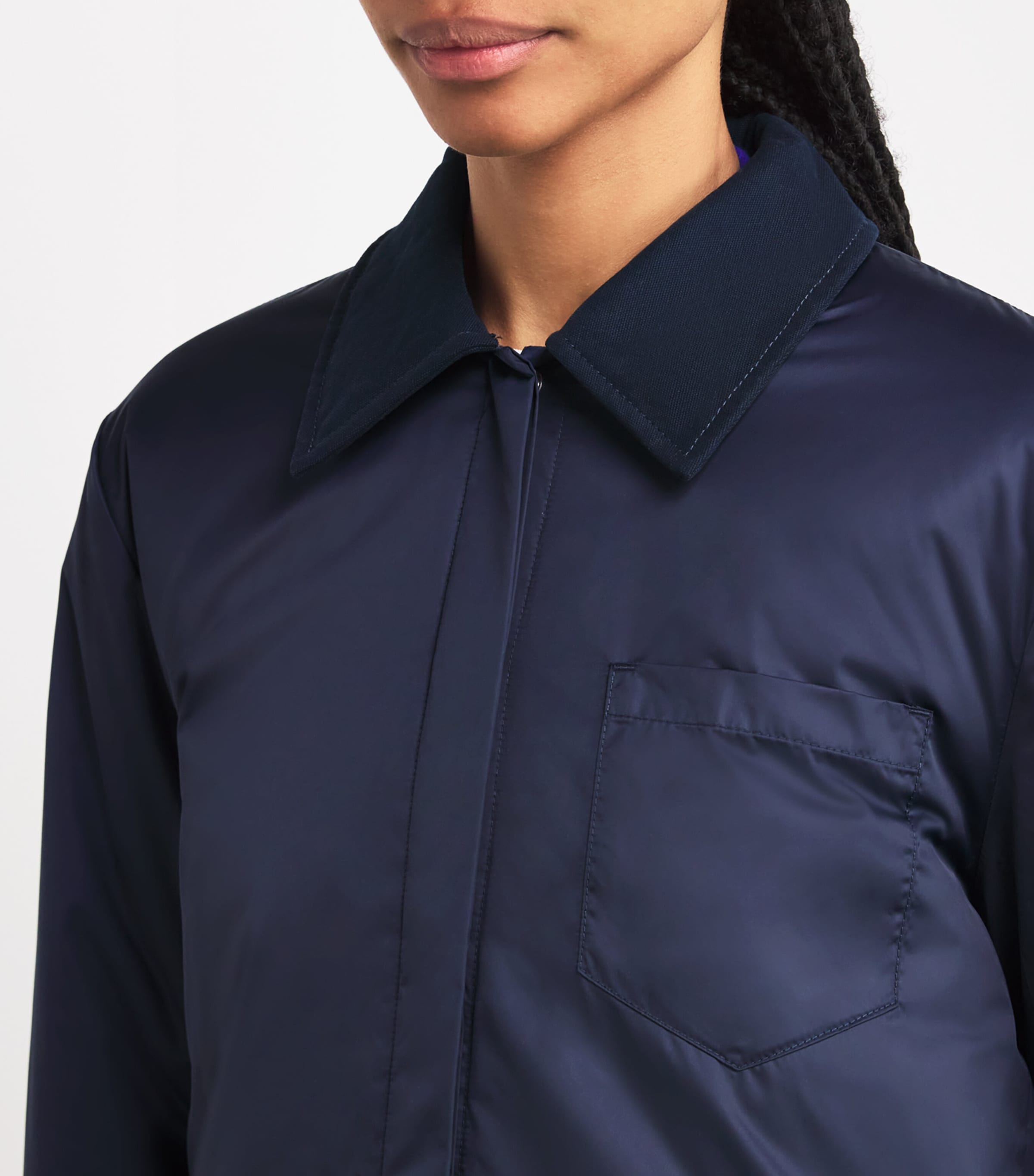 MAX&Co. Womens Padded Shirt Jacket Navy Image 6