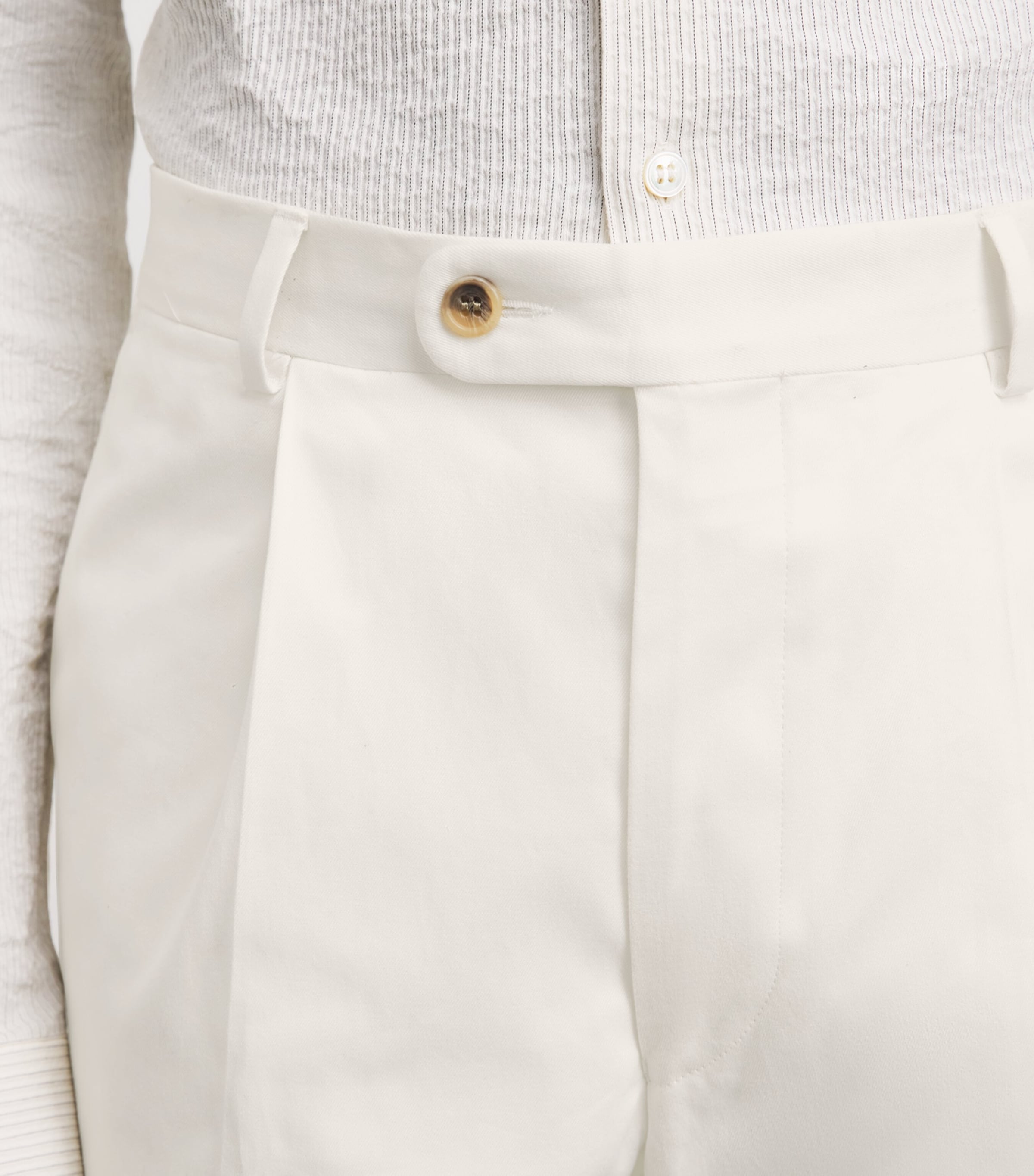 N.Peal Mens Stretch-Cotton Atrani Trousers White Image 3