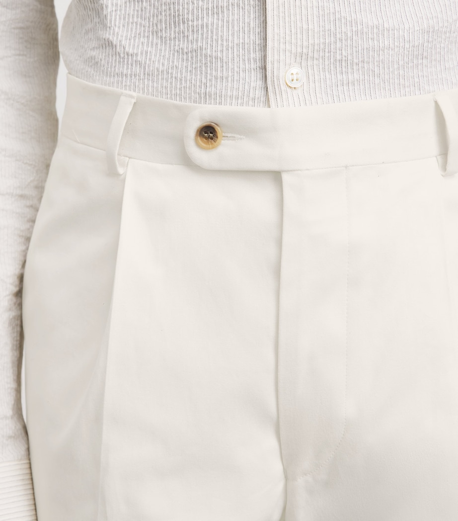 N.Peal Mens Stretch-Cotton Atrani Trousers White Image 3