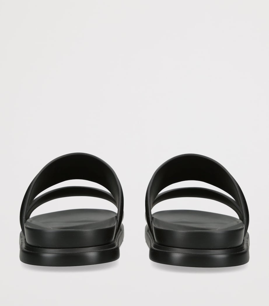 Salvatore Ferragamo Leather Gancini Sandals Black Image 4