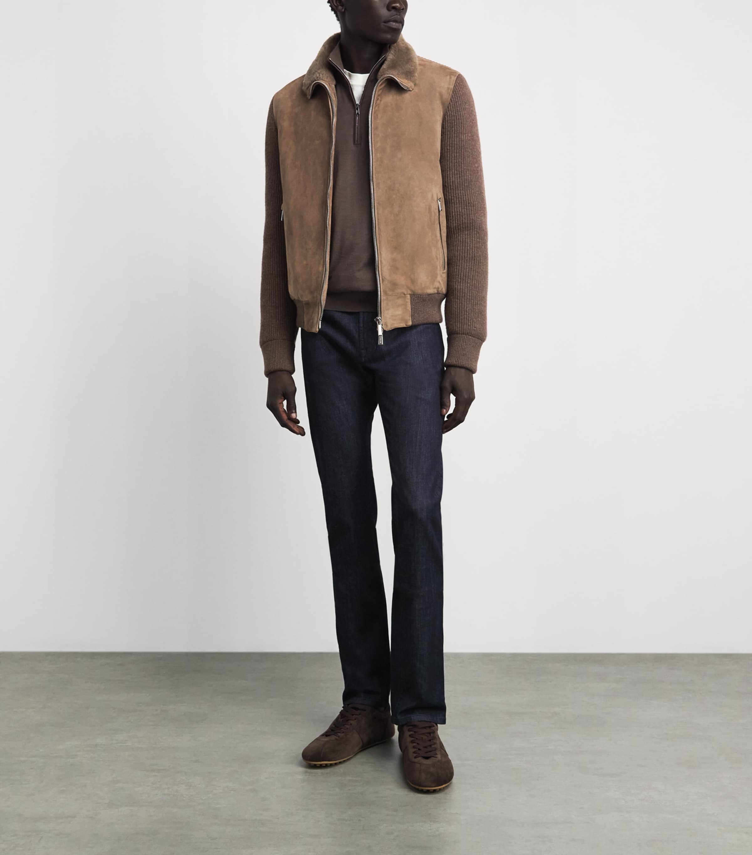 Moorer Mens Wool-Cashmere Hybrid Jacket Tortora Image 2