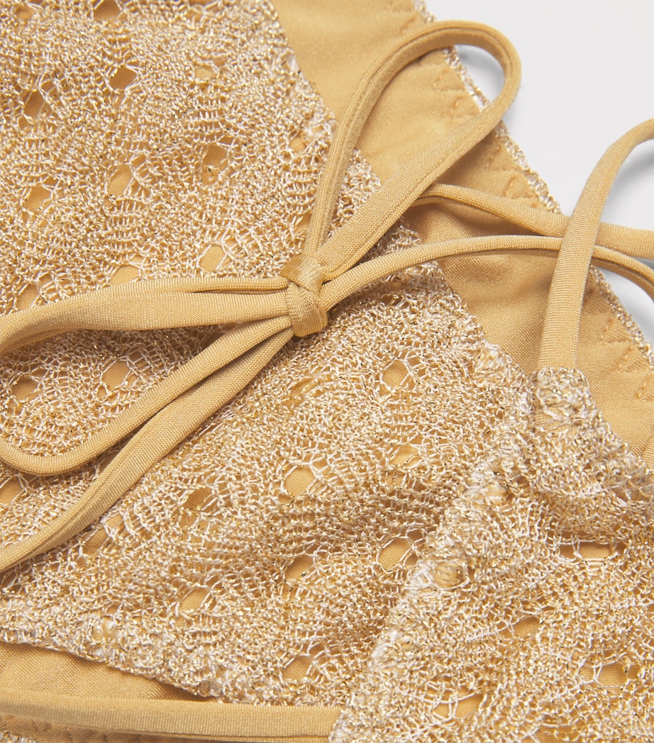 Metallic Plunge Bikini S10BYGOLD Image 4