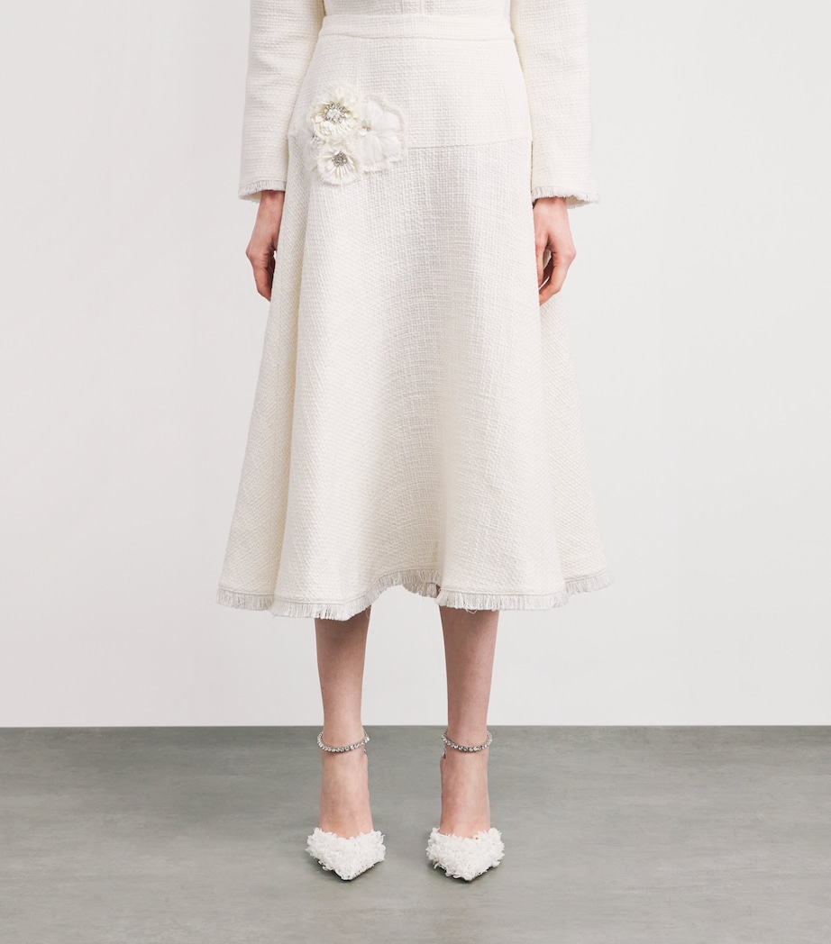 Cotton Henriette Midi Skirt GARDENIA Image 3