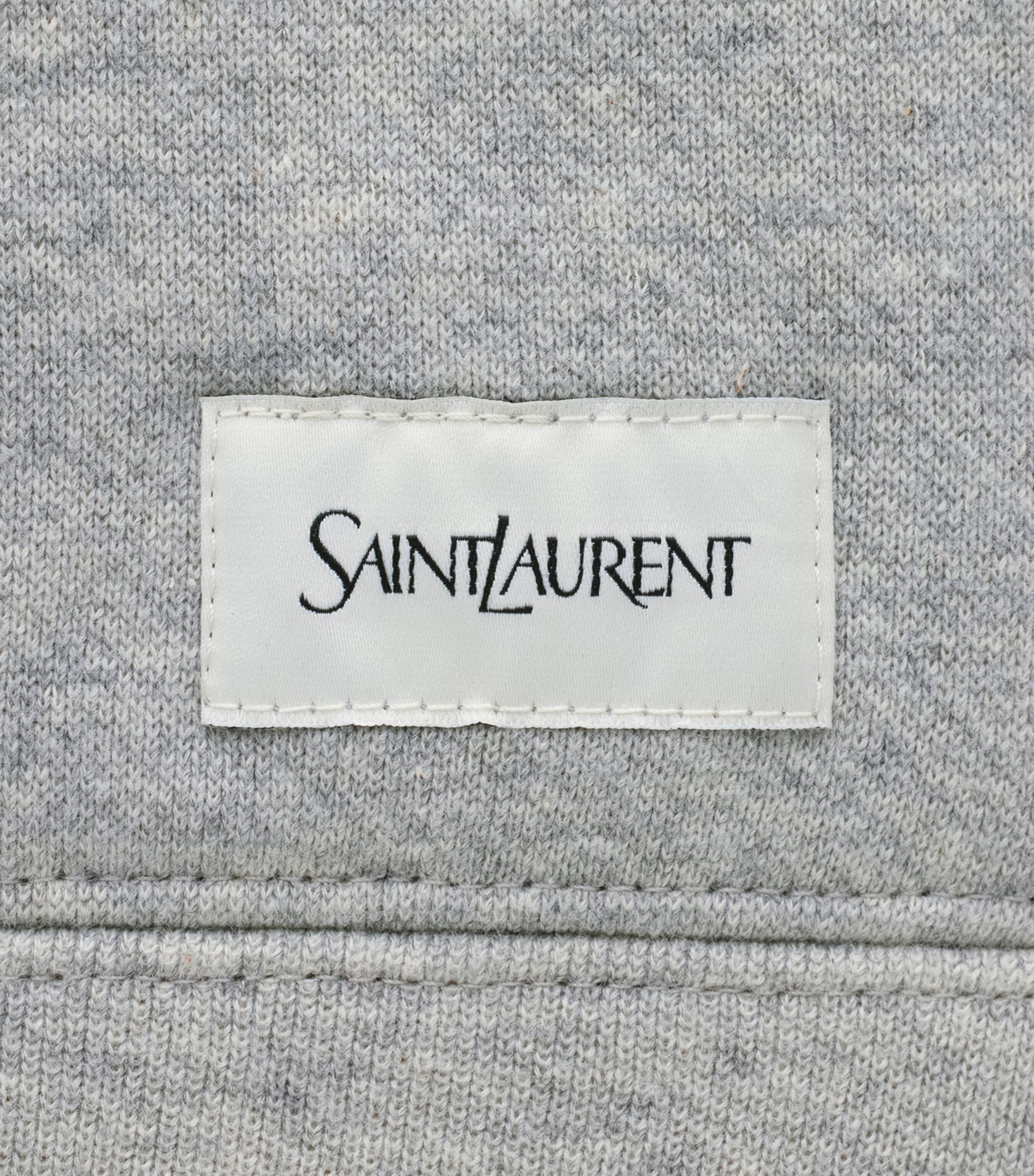 Saint Laurent Grey Cotton High-Neck Sweatshirt | Harrods US