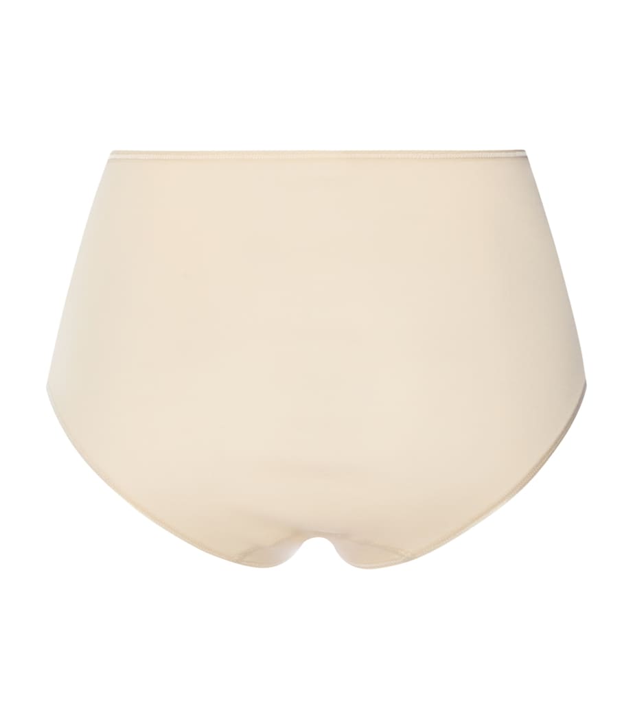 Hanro Womens Cotton Seamless Maxi Briefs Summer Sand Image 5