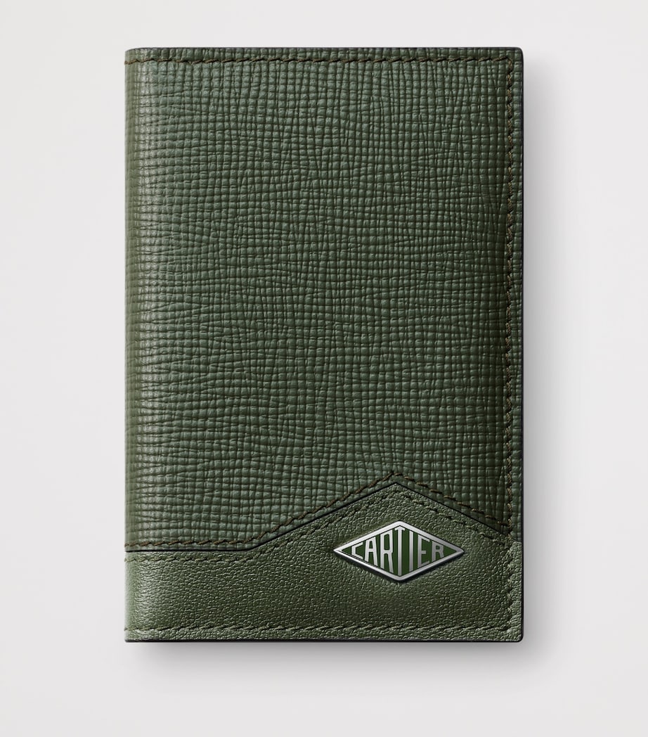 Cartier Leather Losange Bifold Card Holder Green Image 2