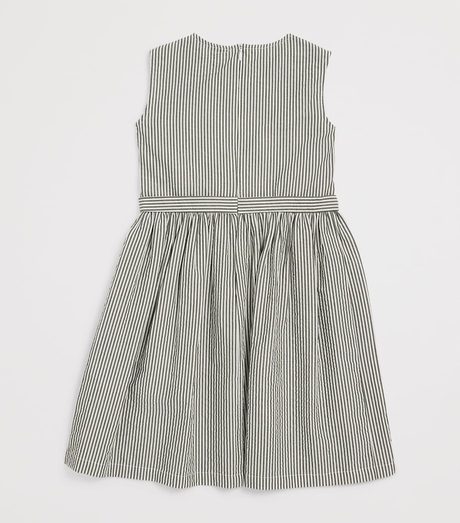 Cotton Bow-Belt Dress (2-12 Years) 562 GREEN Image 2