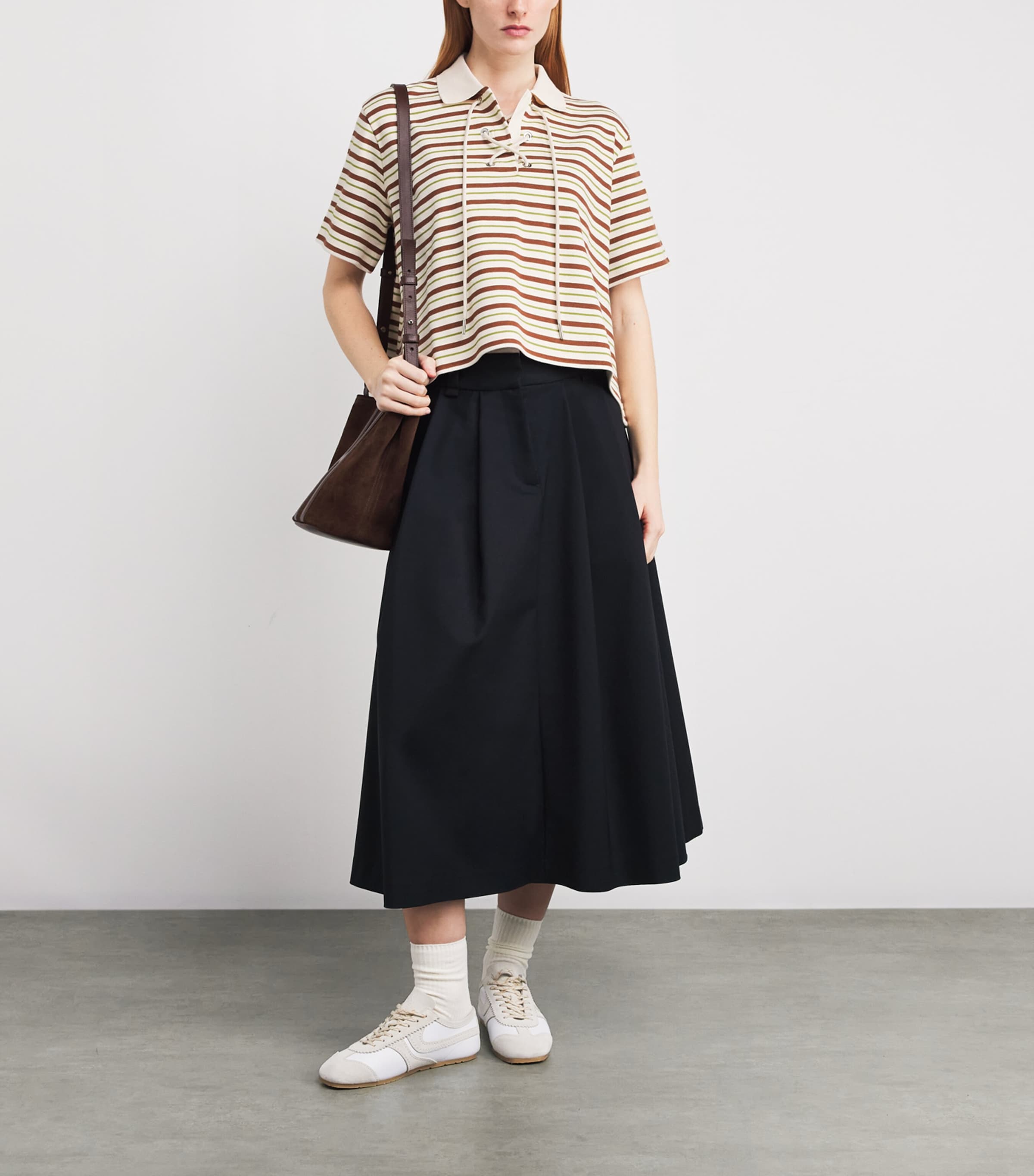 Cotton Stripe Polo Shirt F02 Image 2