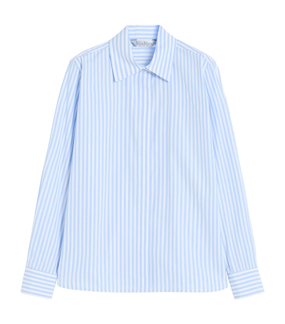 Cotton Stripe Shirt LIGHT BLUE Image 1