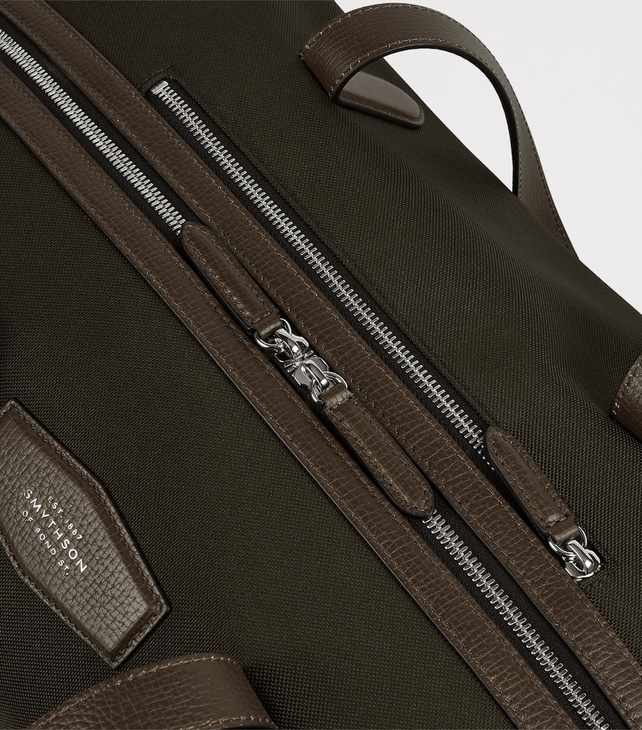 Smythson Canvas Norton Travel Bag Dark Moss Image 8