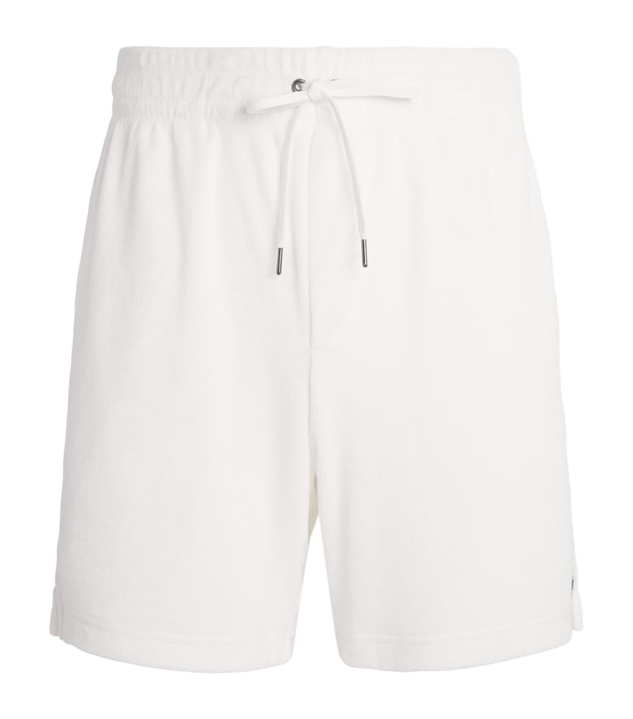 Polo Ralph Lauren Mens Cotton-Blend Terry Cloth Shorts White Image 1