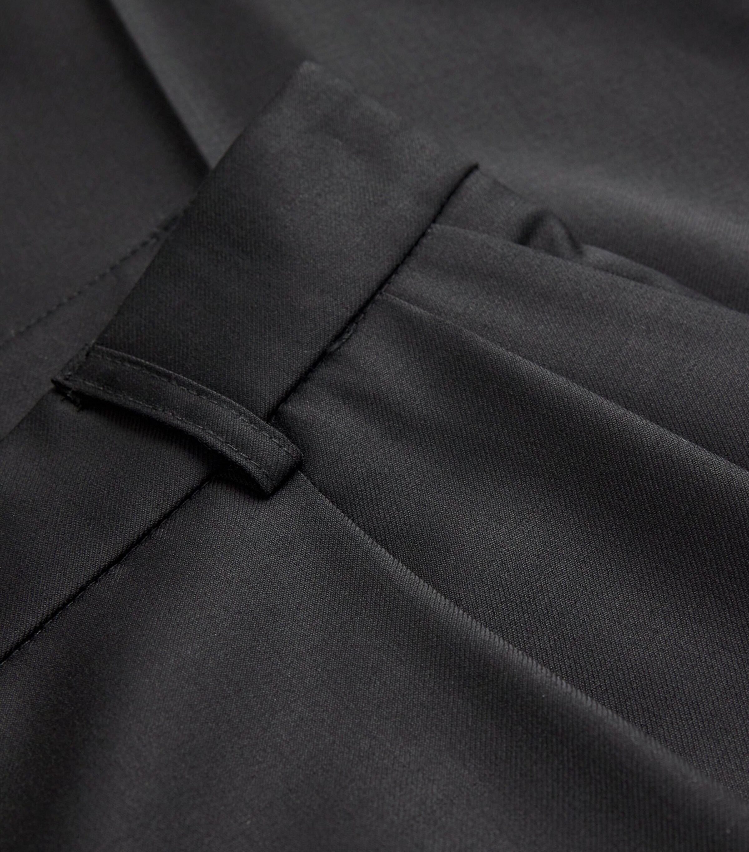 Wool Hipster Trousers SOLID BLACK Image 5