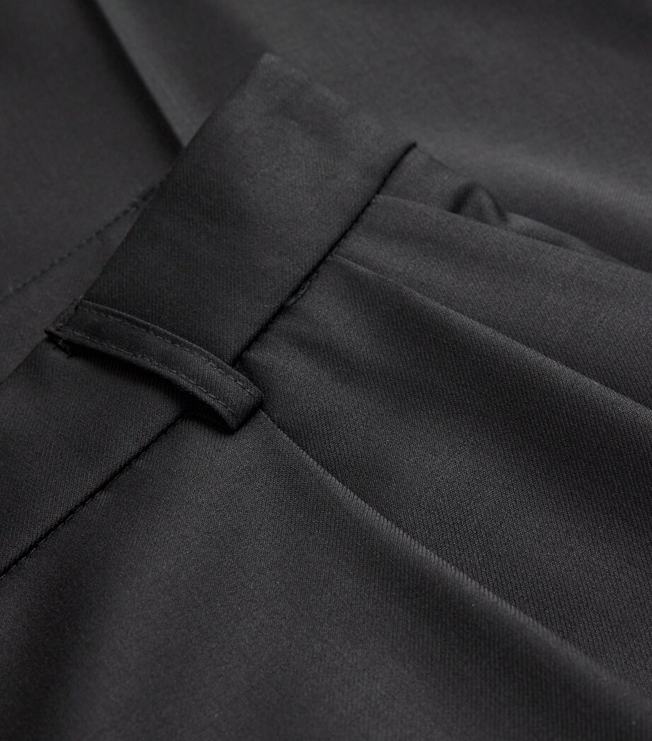 Wool Hipster Trousers SOLID BLACK Image 5