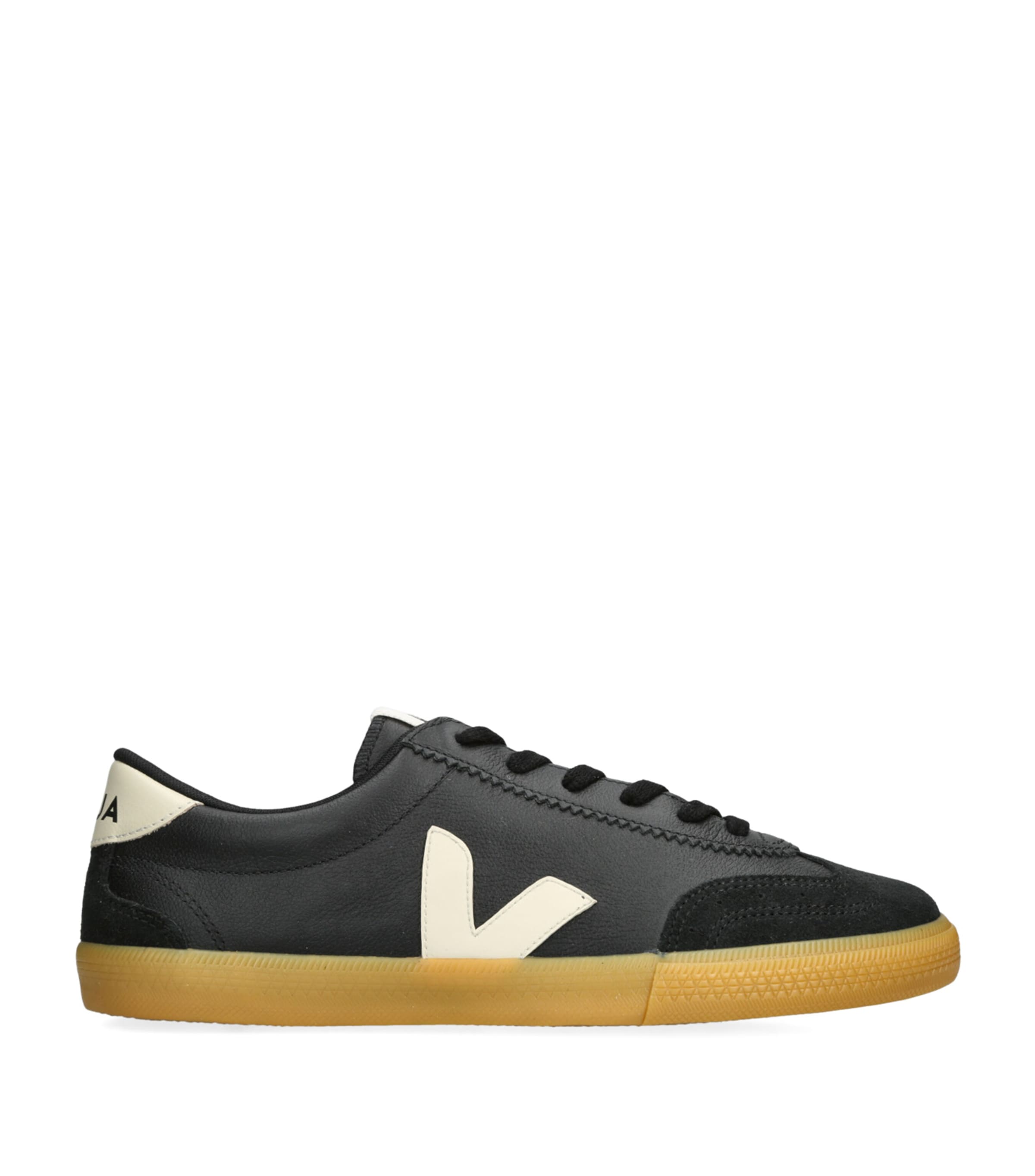 Veja Leather Volley Sneakers Blk/other Image 1