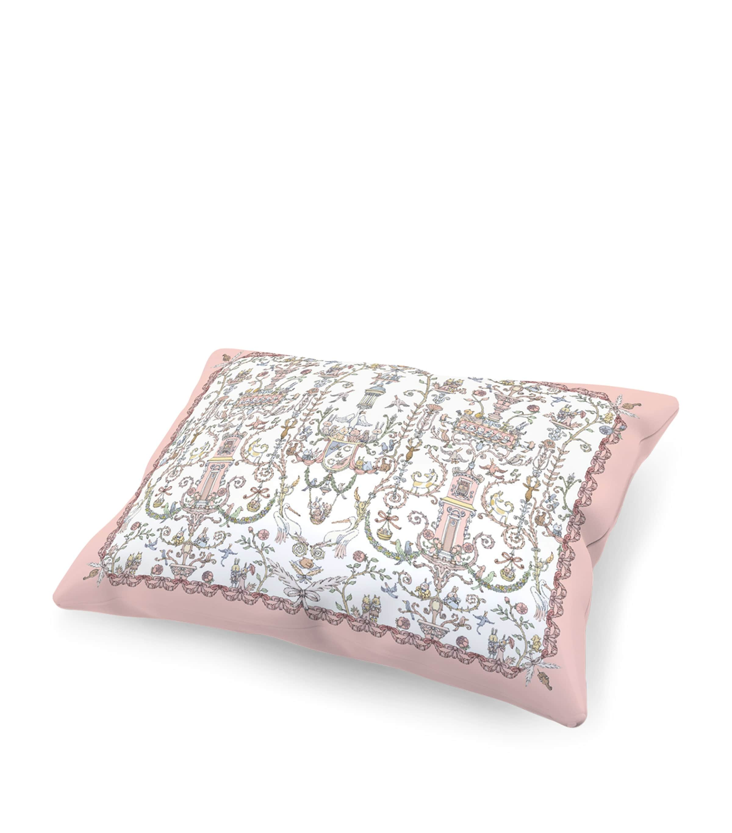 Atelier Choux X Caitlin Wilson Toile De Jouy Cushion In Pink