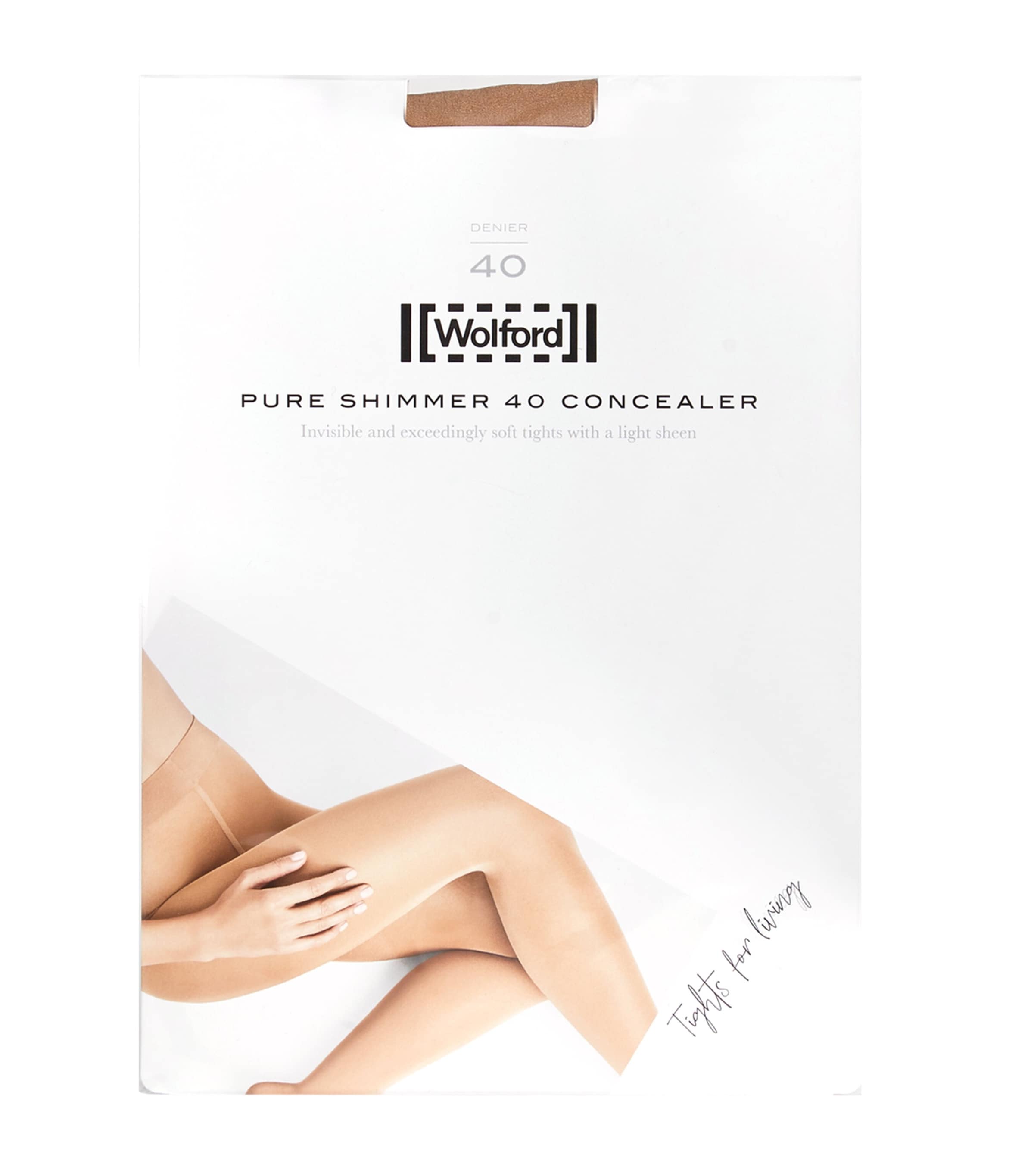 Wolford Pure Shimmer 40 Concealer Tights In White