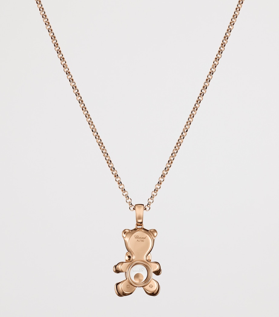 Rose Gold and Diamond Happy Diamonds Teddy Necklace 18K ROSE GOLD Image 4