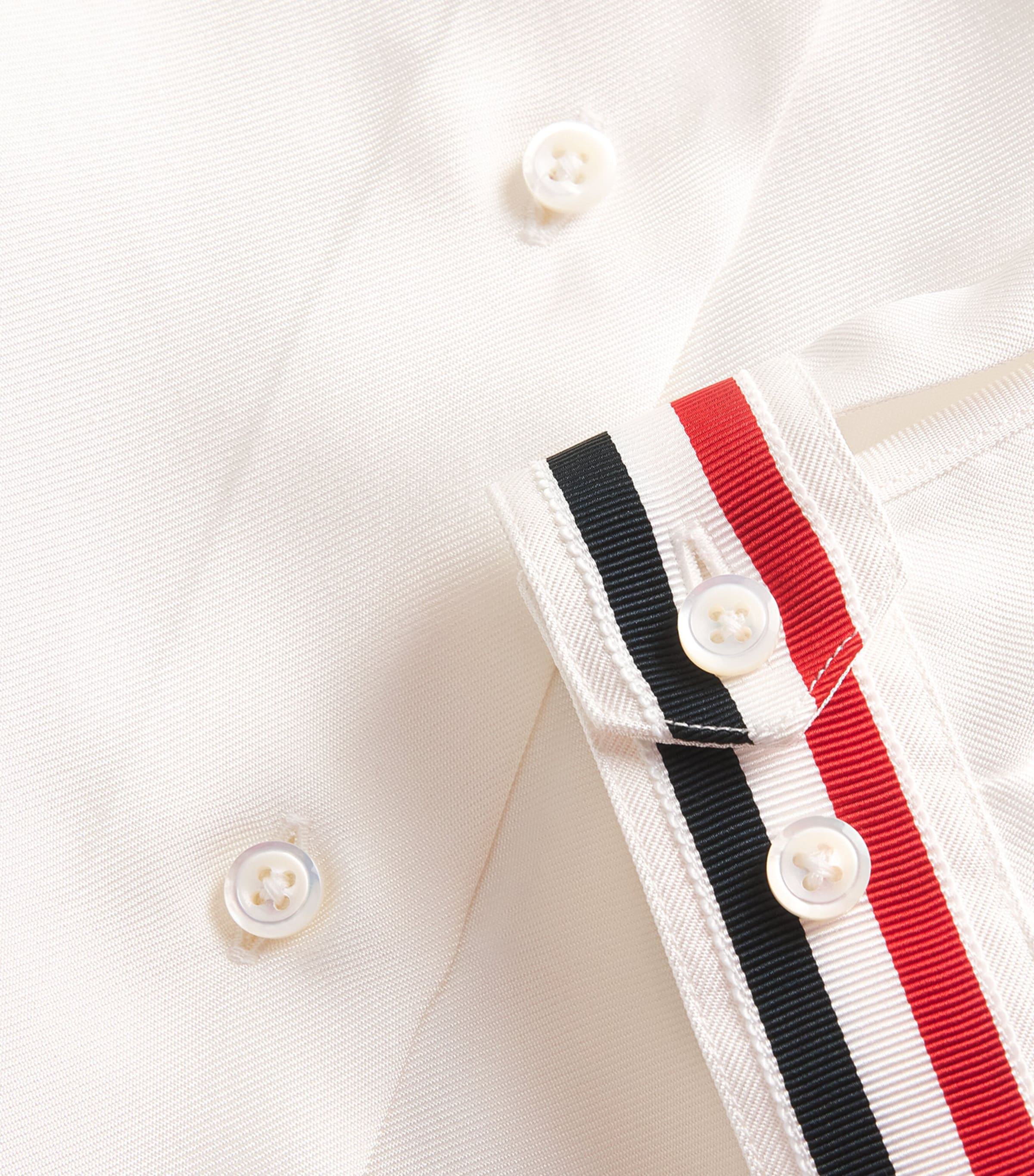 Thom Browne Womens Silk Bow-Collar Blouse White Image 5