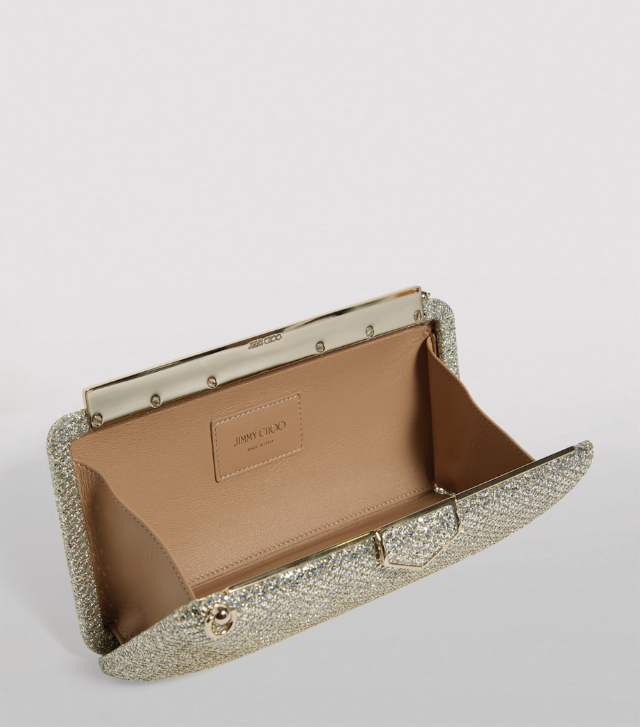 Ellipse Glitter Clutch Bag CHAMPAGNE Image 6