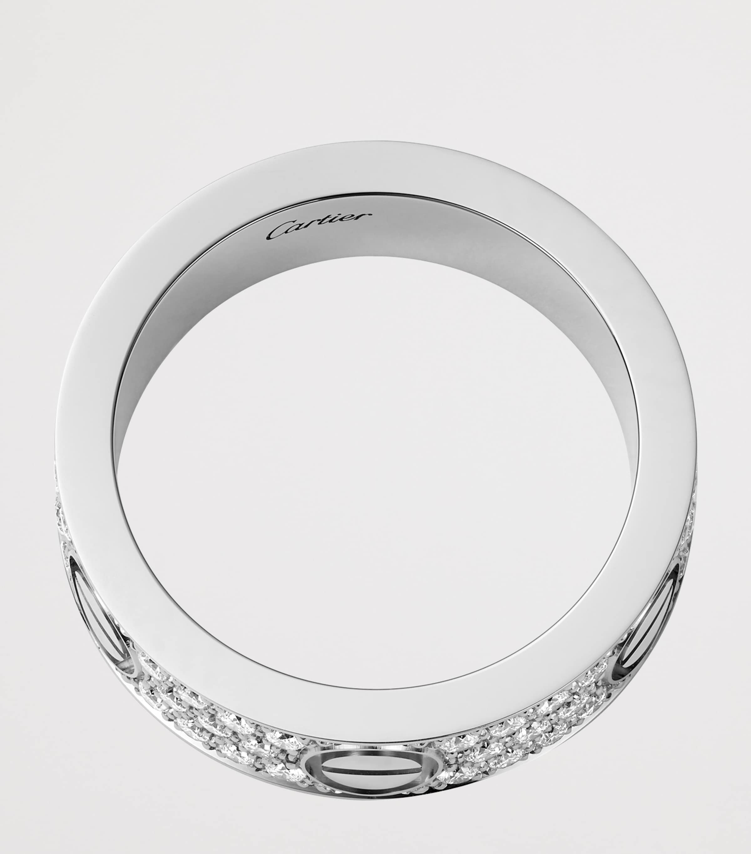 Cartier White Gold and Diamond Pavé LOVE Ring White Gold Image 2