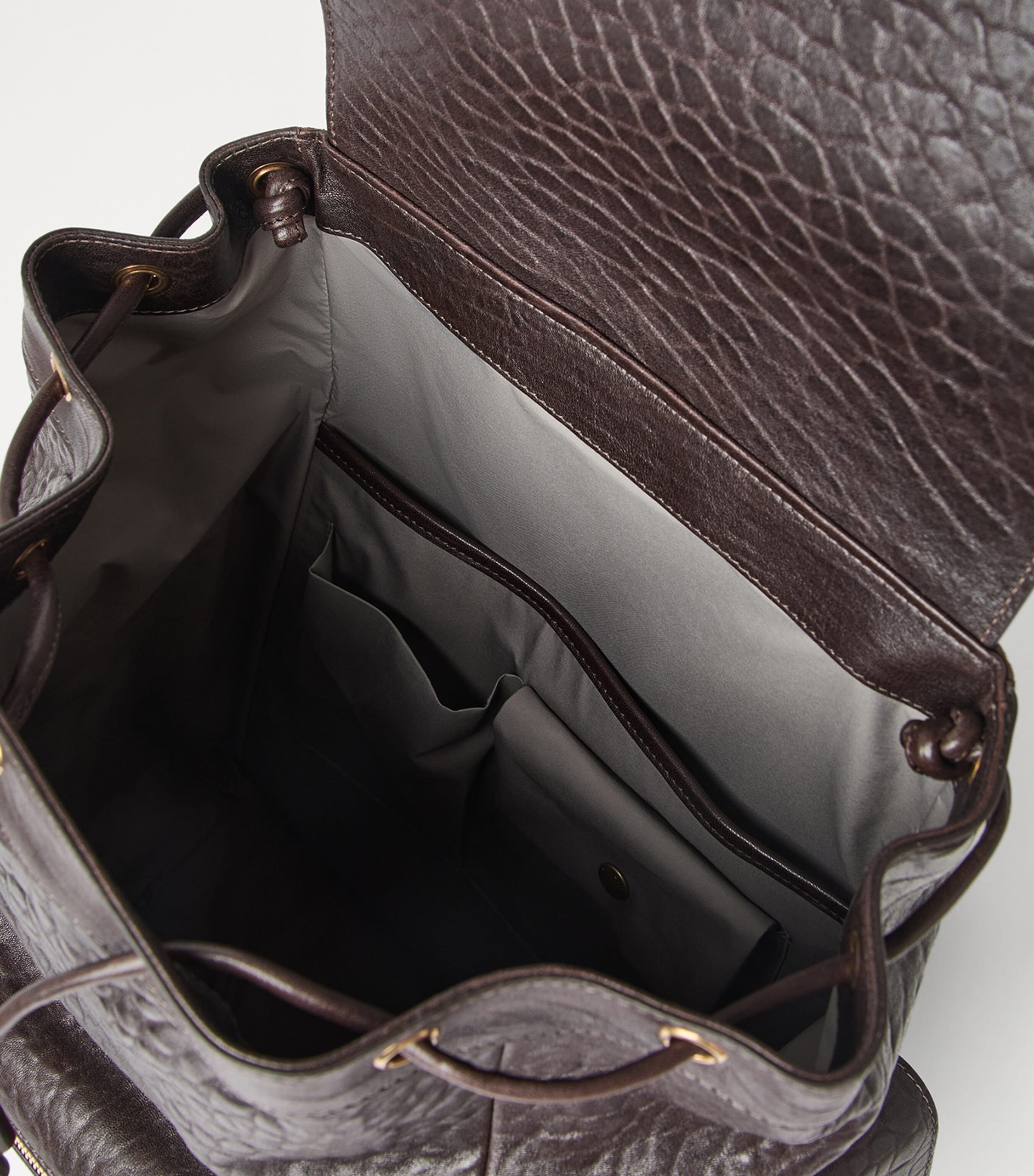 Leather Flap Closure Backpack C4214 Image 4