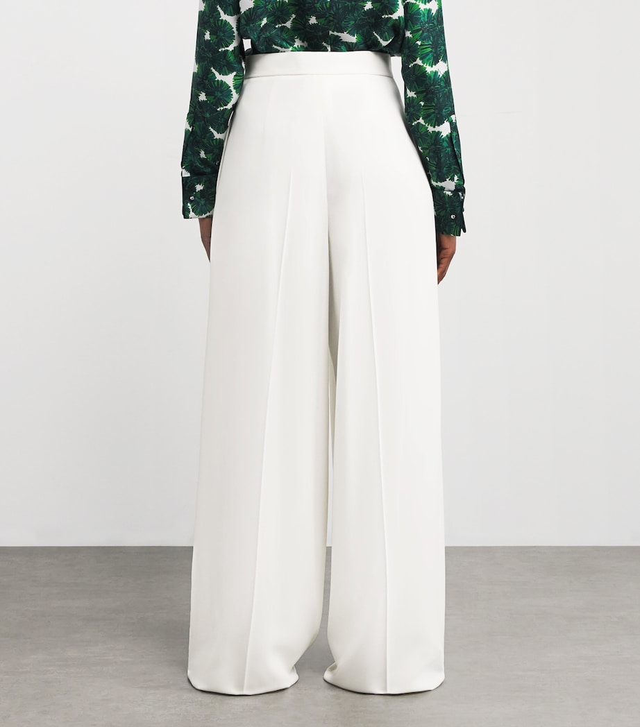 Compact Cady Wide-Leg Trousers WHITE Image 4