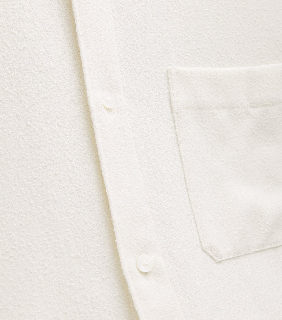 Textured Pocket-Detail Shirt WHITE SAND Image 5
