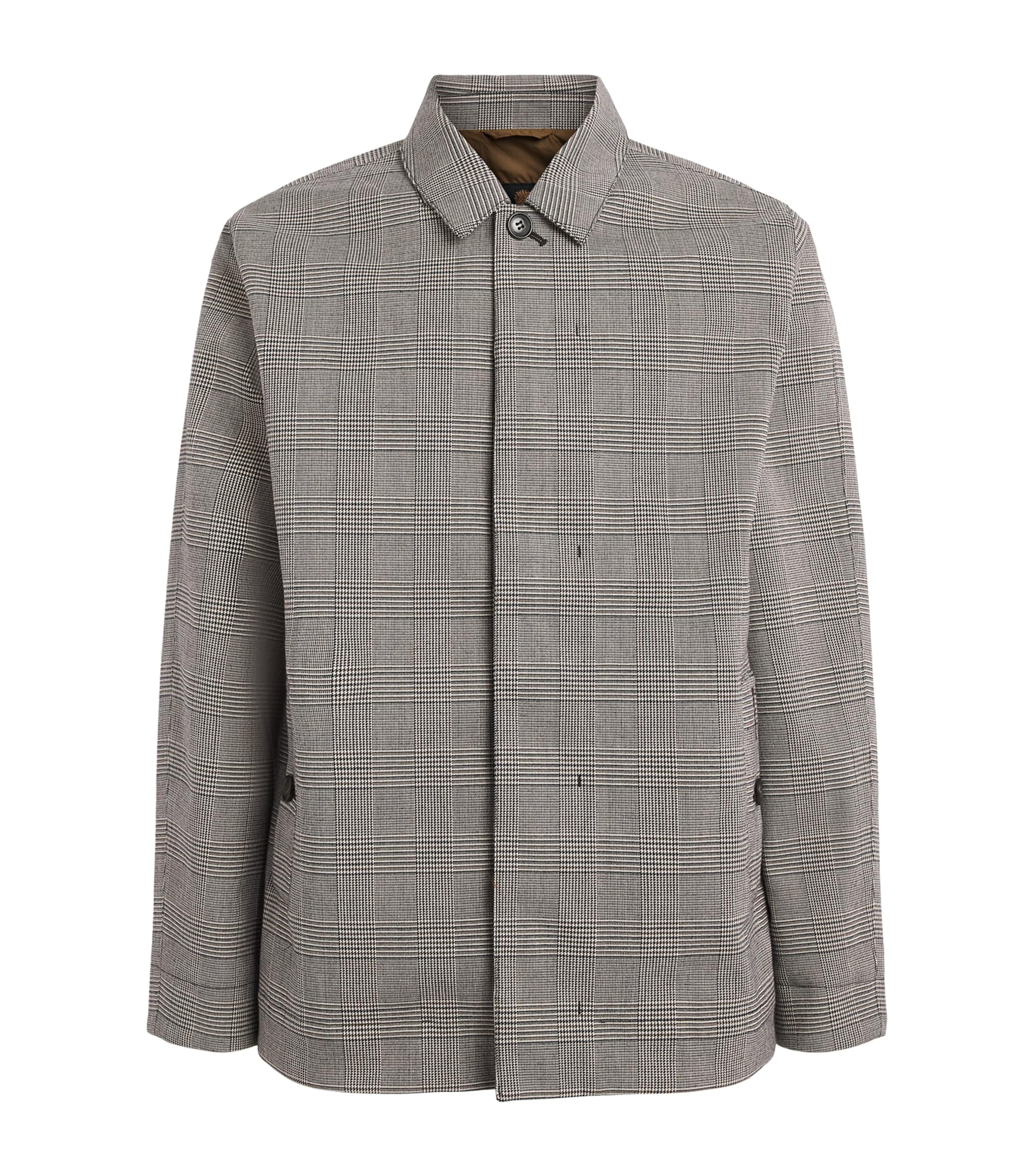 Barbour Mens Short Lorden Showerproof Jacket Prince Of Wales Chck Image 1
