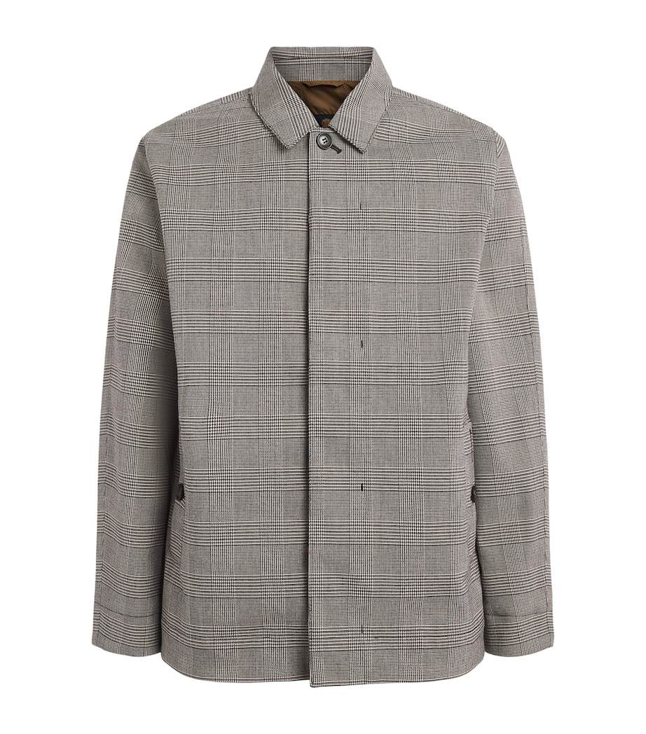 Barbour Mens Short Lorden Showerproof Jacket Prince Of Wales Chck Image 1