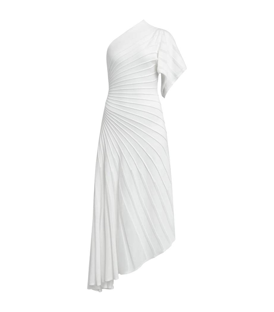 Alaa White Wool Asymmetric Ray Midi Dress | Harrods US Alaa White Wool Asymmetric Ray Midi Dress | Harrods US