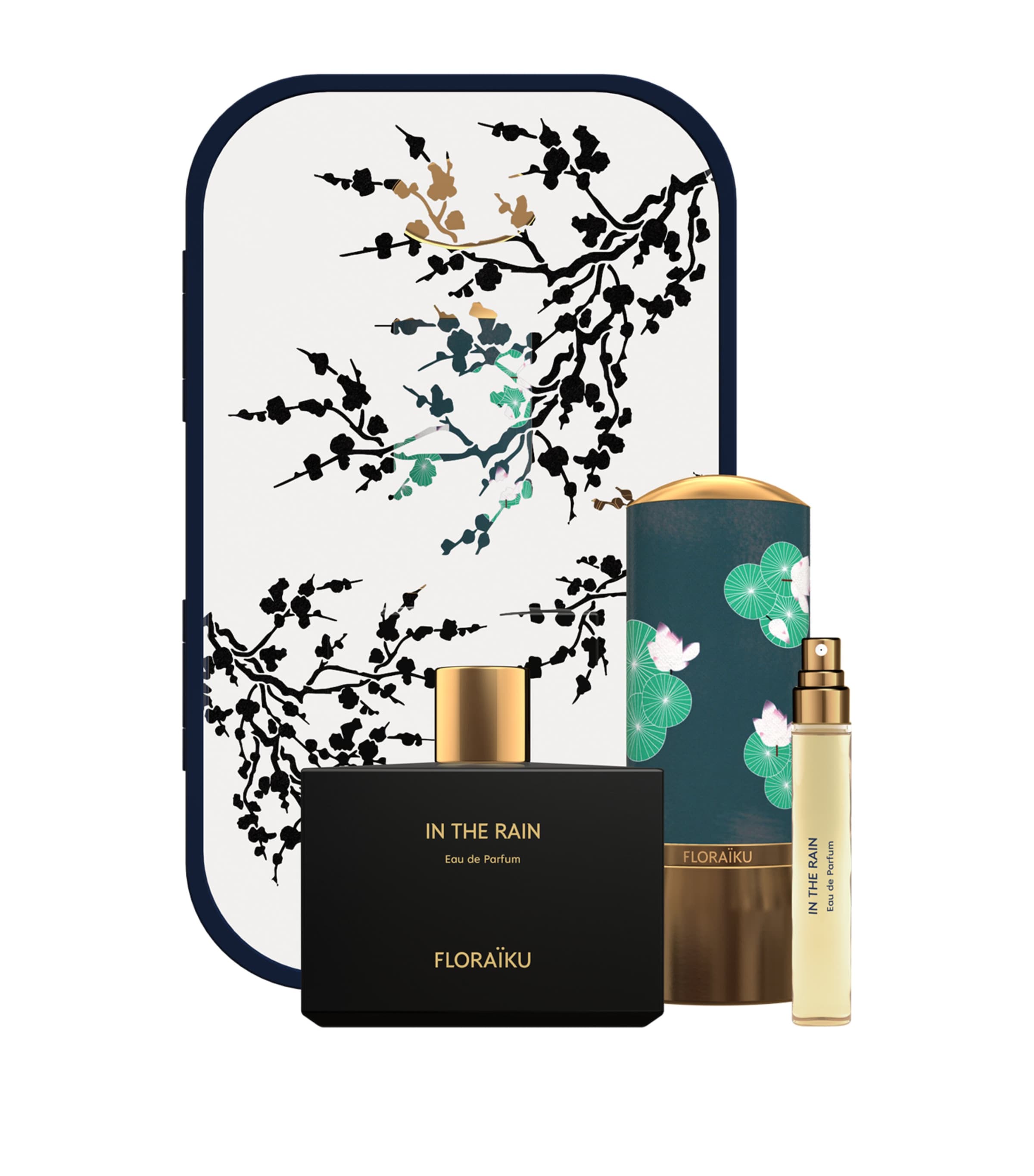Floraiku In The Rain Set Eau de Parfum Bento Box (50ml with 10ml Refill) | Perfume | Salon De Parfums | Womens Perfume | Mens Aftershave | Designers | Floraiku | Beauty Exclusives
