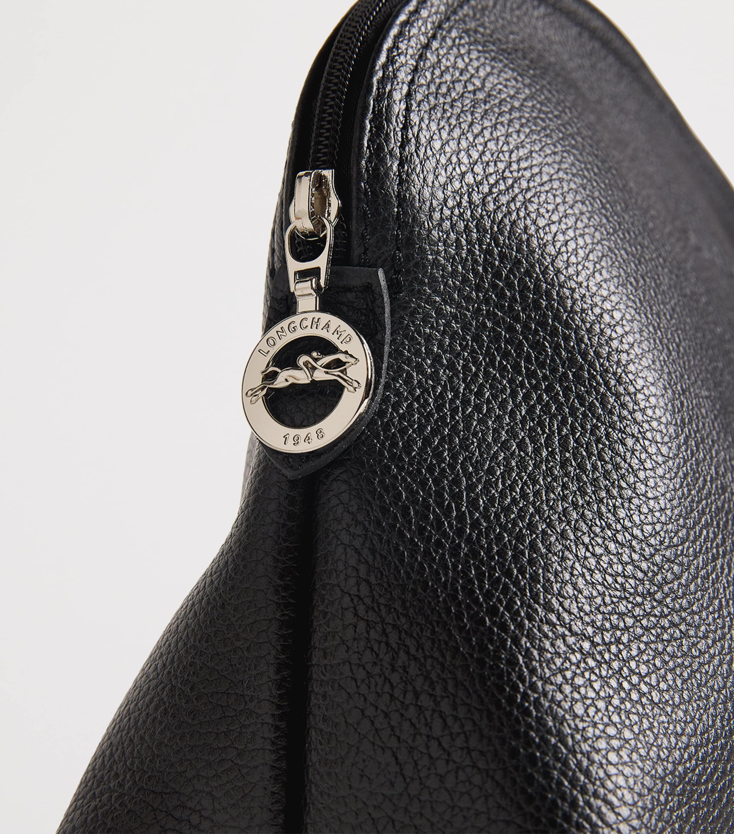 Leather Le Foulonné Wash Bag 047 BLACK Image 4