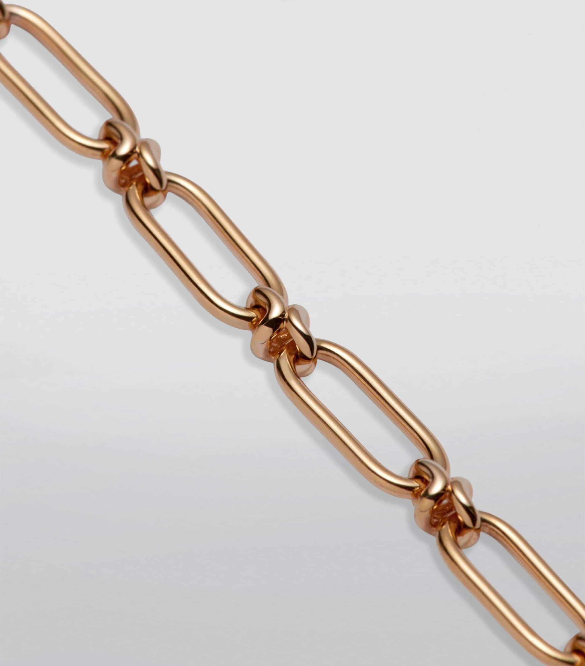 Yellow Gold Knuckle Bold Link Chain Necklace YELLOW GOLD Image 4