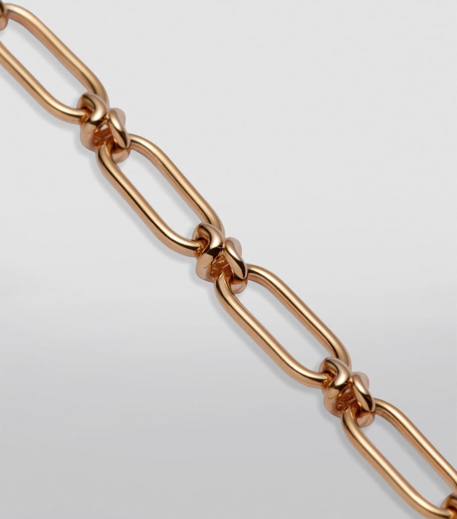 Yellow Gold Knuckle Bold Link Chain Necklace YELLOW GOLD Image 4
