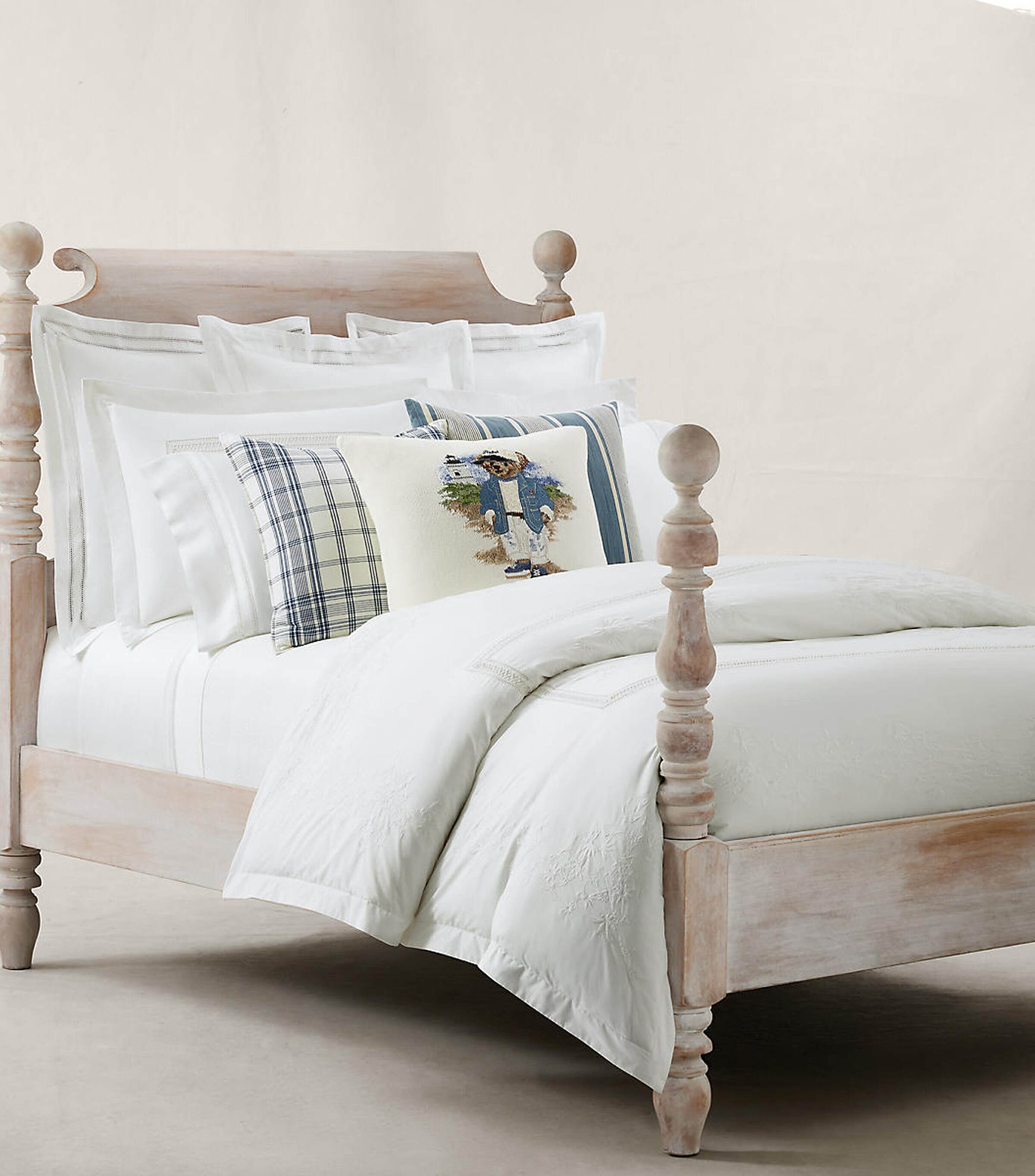 Ralph Lauren Home Meadow Lane Single Duvet Cover (140cm x 200cm) White Image 5