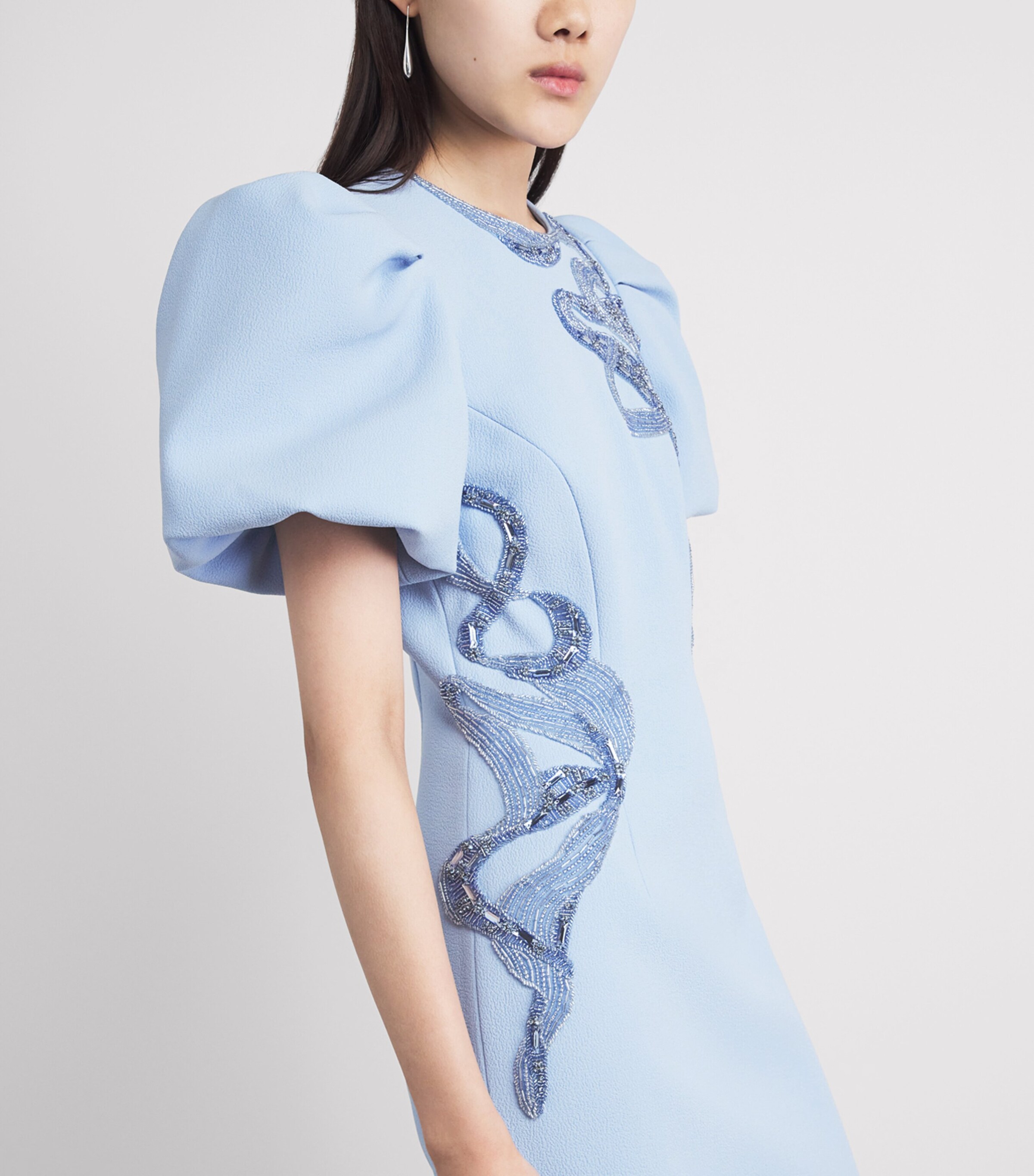 Rebecca Vallance Womens Embellished Aylin Midi Dress Blue Image 5