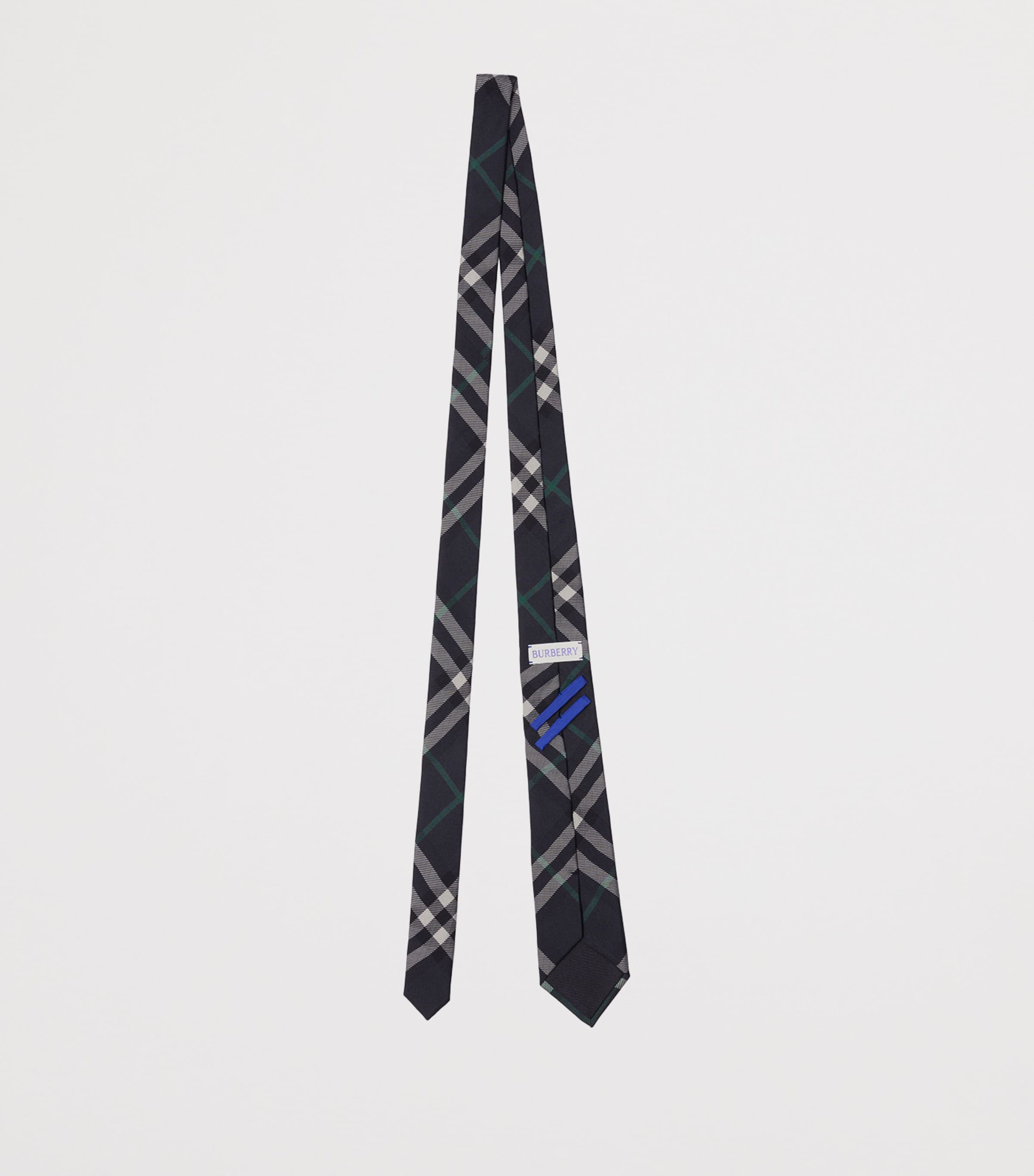 Silk Check Tie CHARCOAL IP CHK Image 3