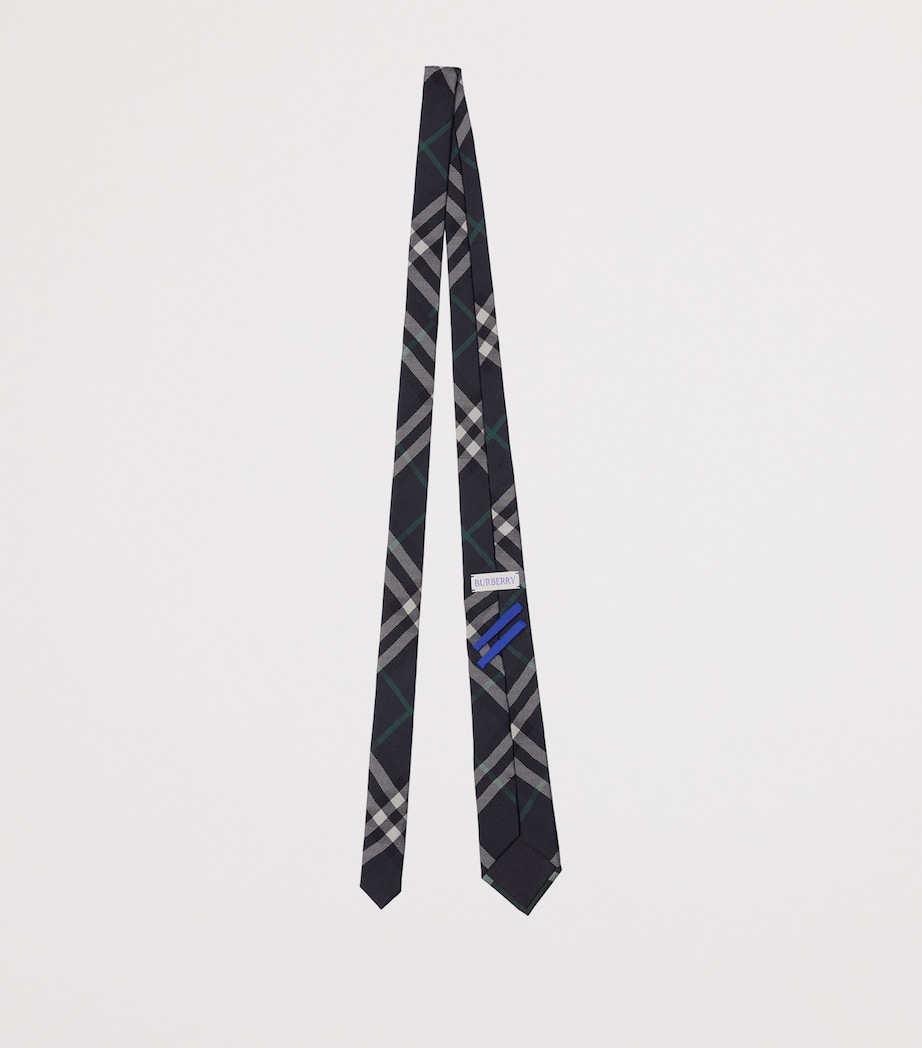 Silk Check Tie CHARCOAL IP CHK Image 3