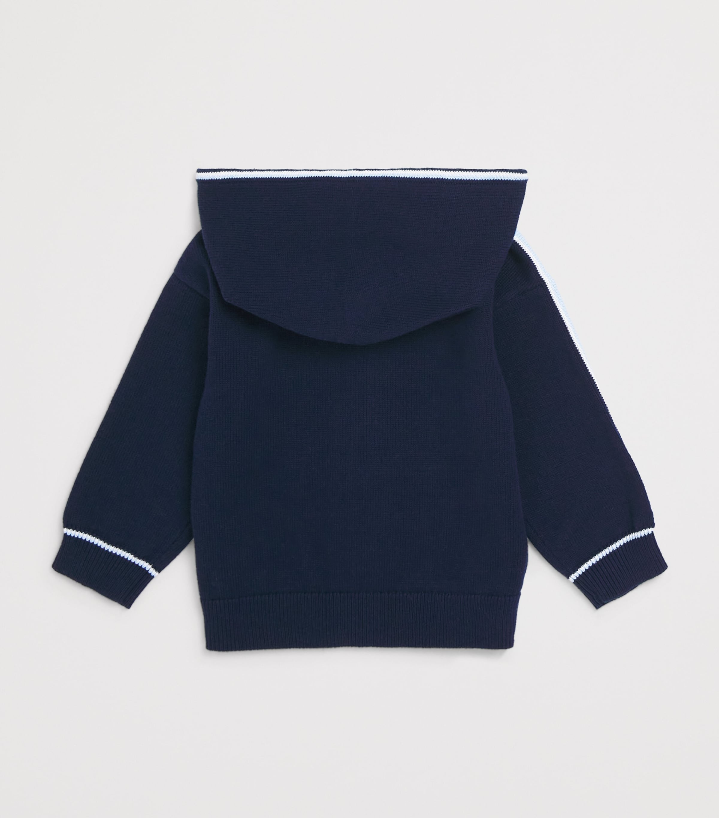Cotton Logo Zip-Up Hoodie (3 Months-4 Years) 4MARINE Image 2